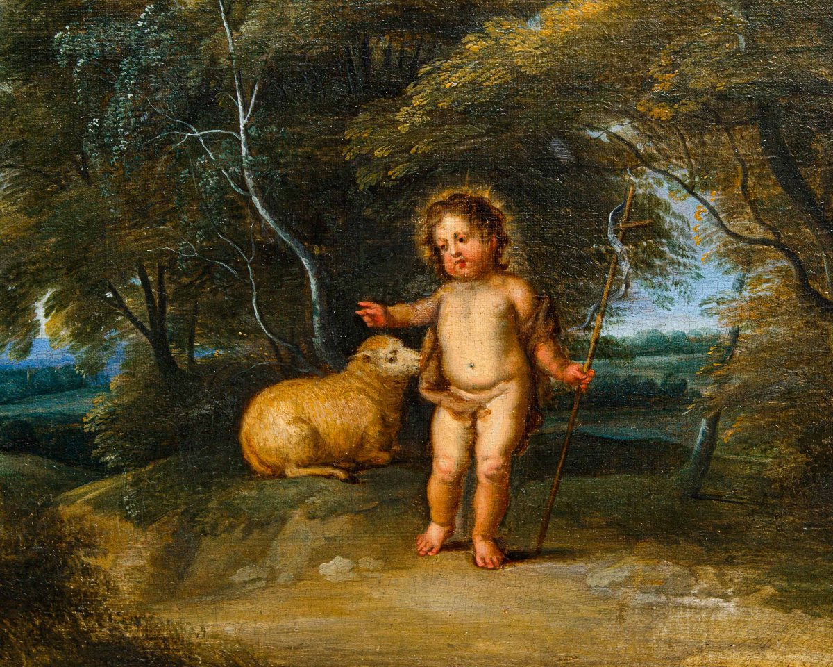 Pieter Van Avont (mechelen, 1600 – Deurne, 1652), Landscape With Saint John The Baptist And The Lamb-photo-4
