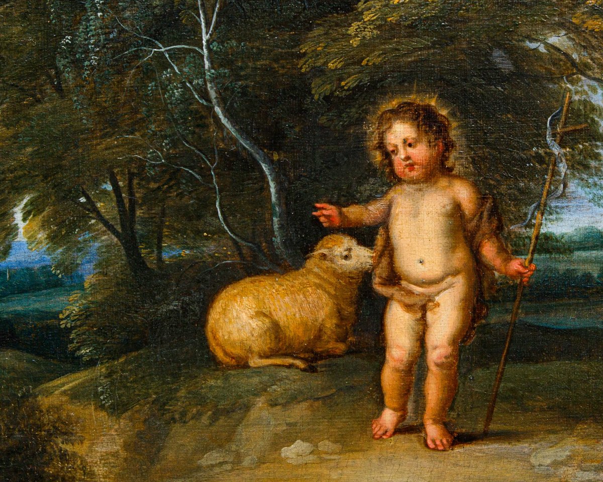 Pieter Van Avont (mechelen, 1600 – Deurne, 1652), Landscape With Saint John The Baptist And The Lamb-photo-5