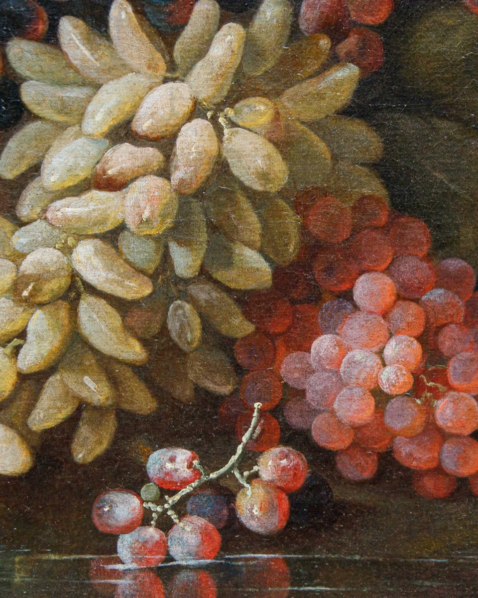 Maximilian Pfeiler (active Ca. 1683–1721), Still Life With White And Black Grapes-photo-6