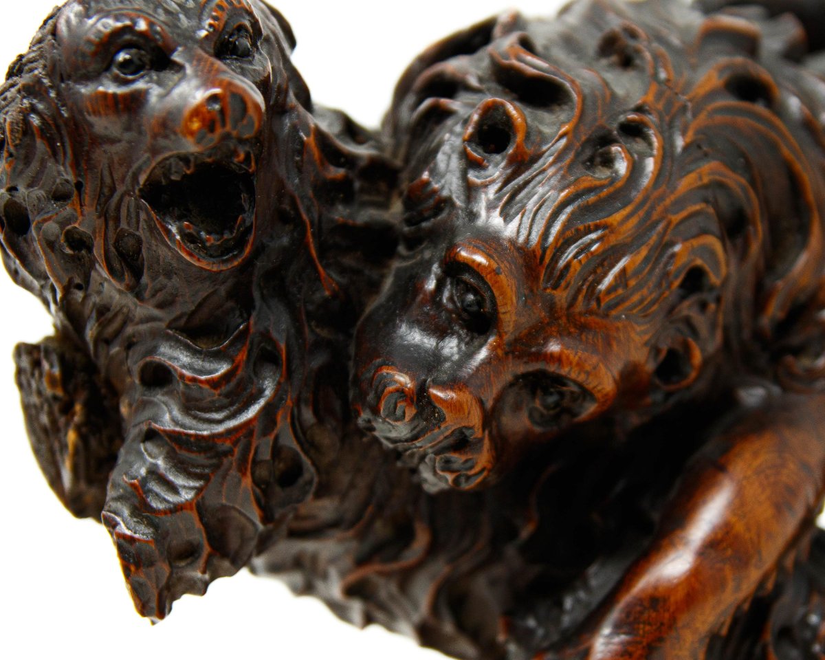 Germany, 17th Century, A Fight Between A Lion And Dogs-photo-4