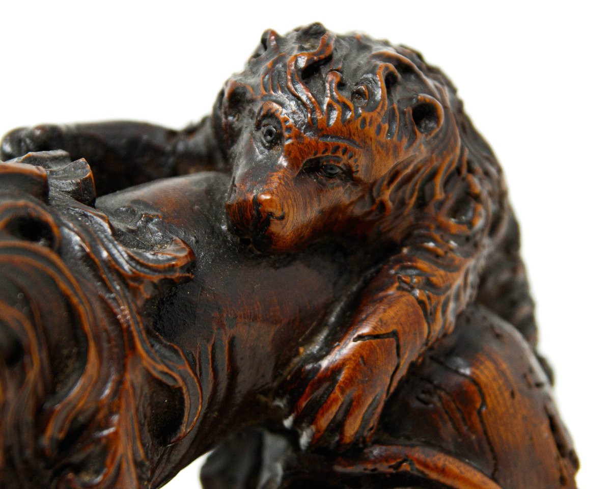 Germany, 17th Century, A Fight Between A Lion And Dogs-photo-1