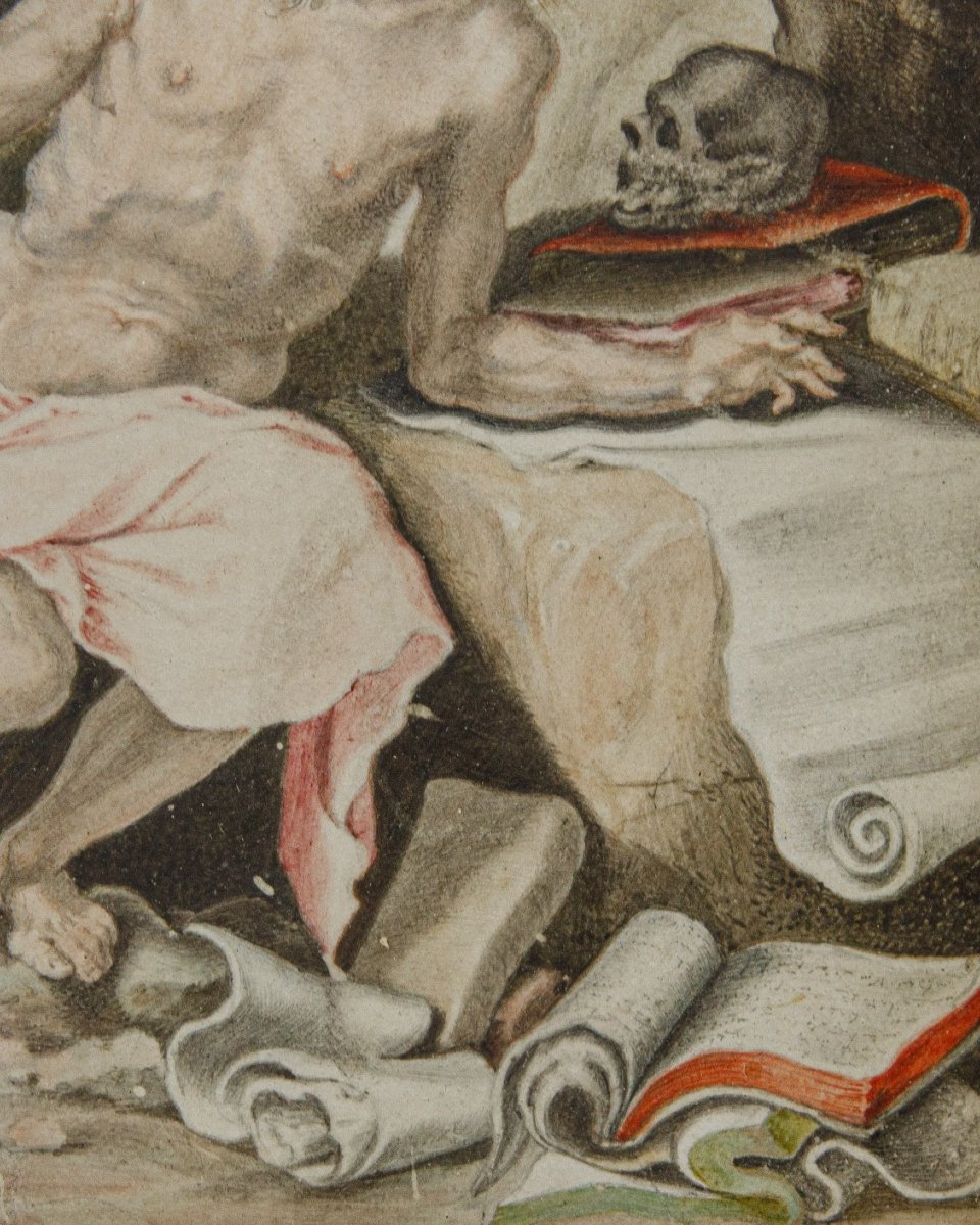 17th Century, Saint Jerome In The Desert-photo-2
