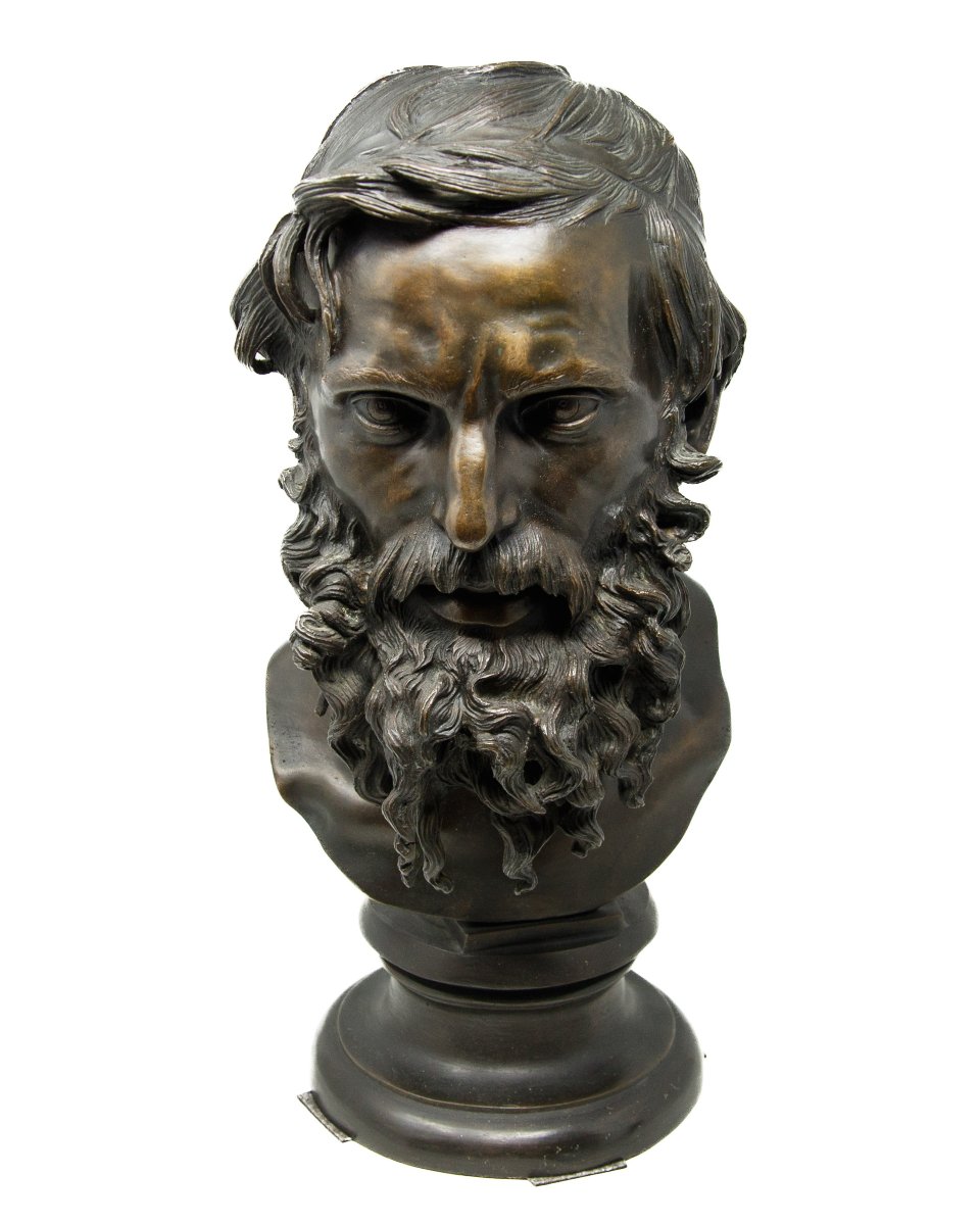Vincenzo Gemito (naples, 1852–1929), Bust Of A Philosopher-photo-3