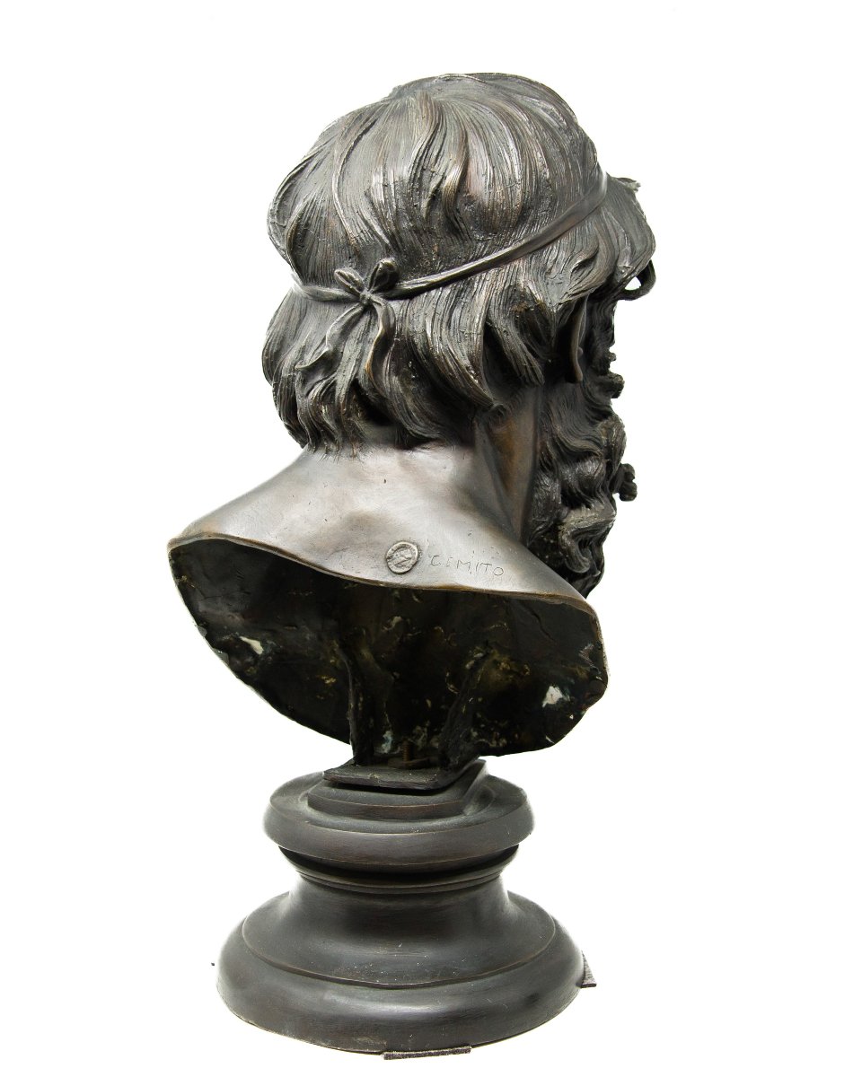 Vincenzo Gemito (naples, 1852–1929), Bust Of A Philosopher-photo-4