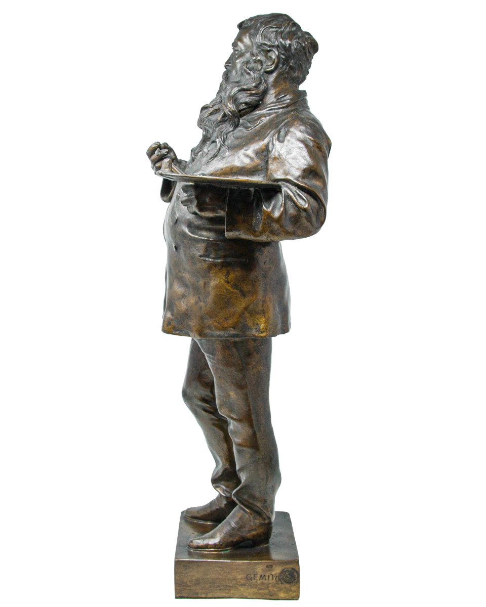 Vincenzo Gemito (Naples, 1852 - 1929), Portrait d’Ernest Meissonier-photo-2