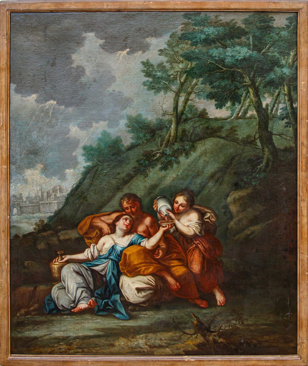 Cercle de Marcantonio Franceschini (Bologne, 1648 - 1729), Loth et ses filles