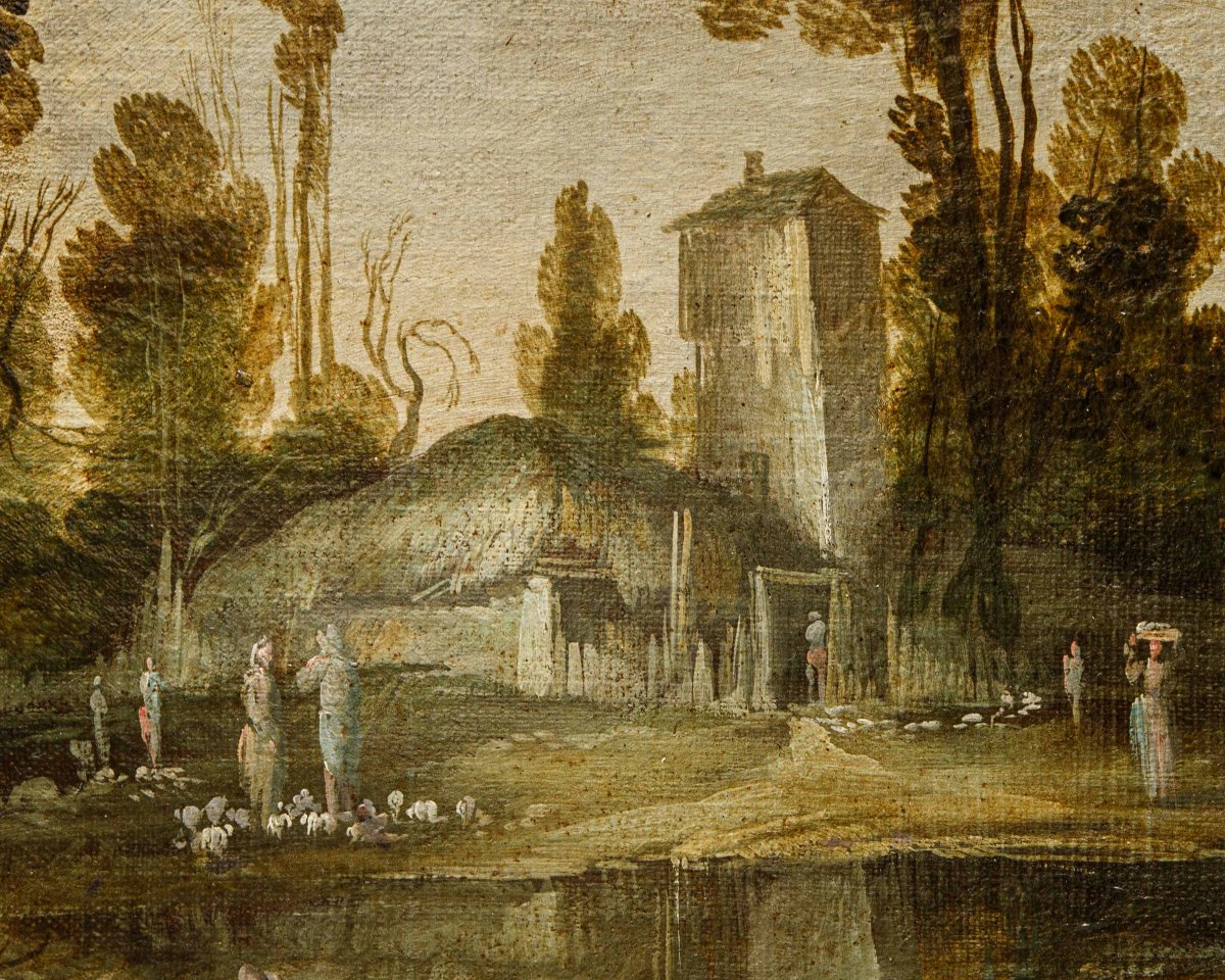 Master Of The Ligurian School, Landscape With Figures-photo-4