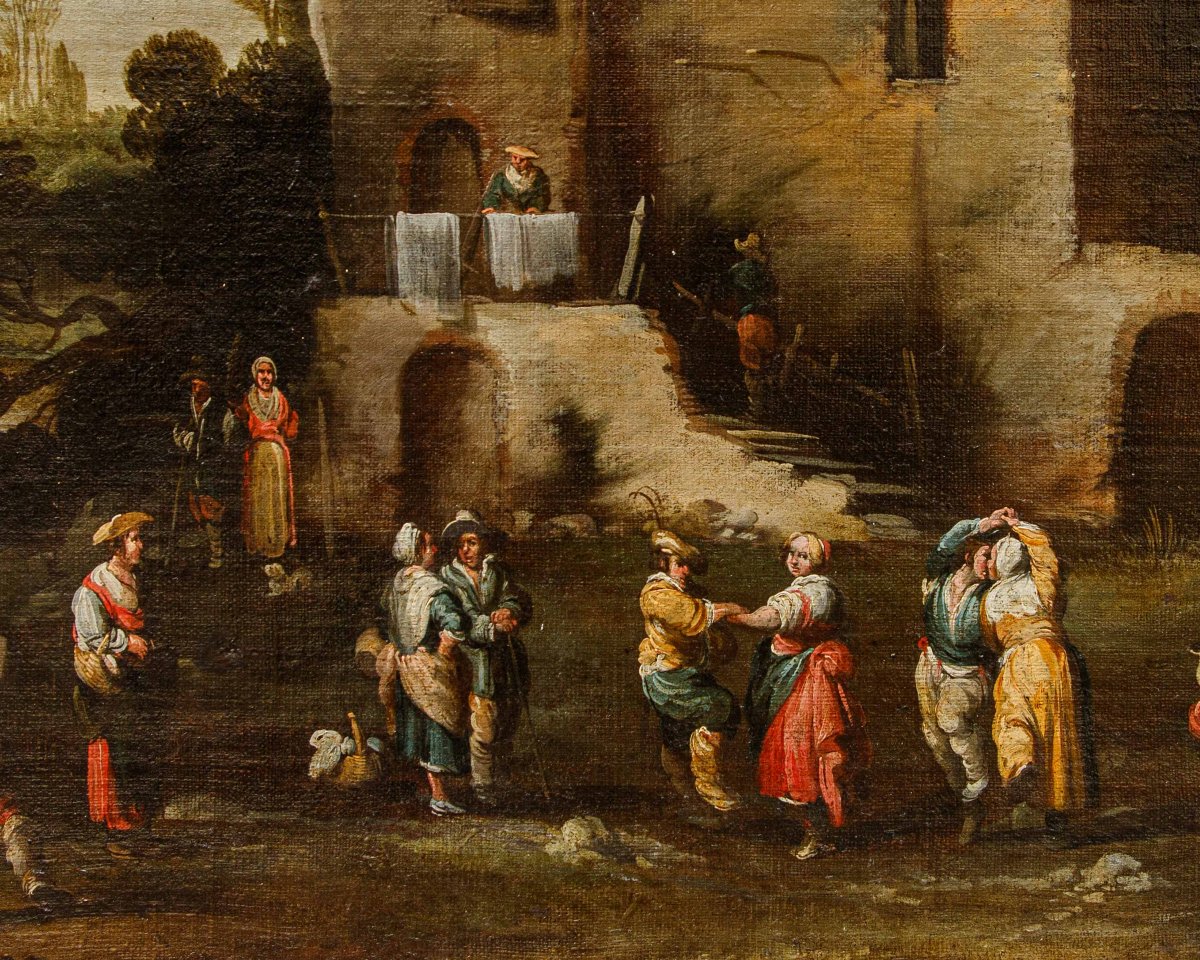 Master Of The Ligurian School, Landscape With Figures-photo-3