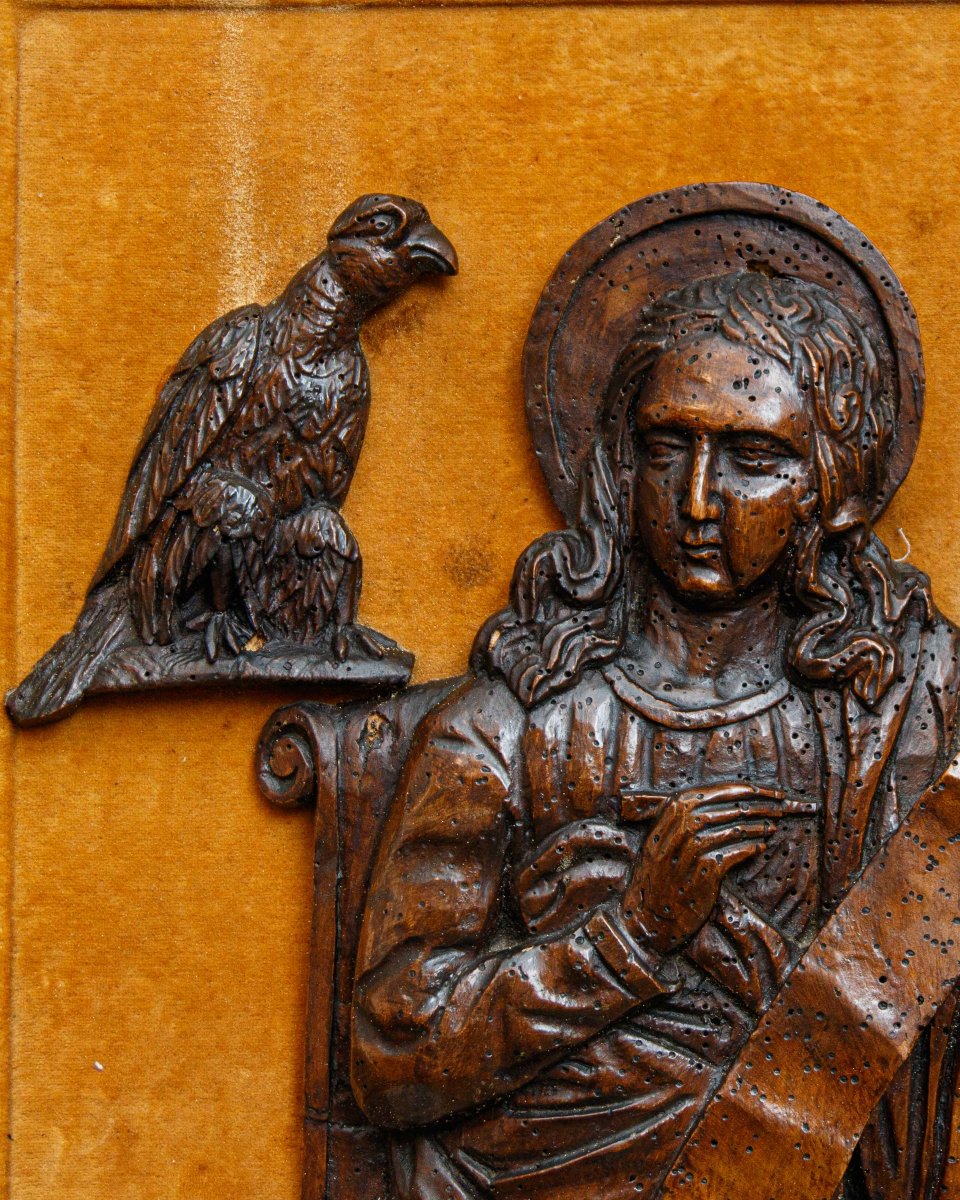17th Century, Panel Depicting St. John The Evangelist-photo-2