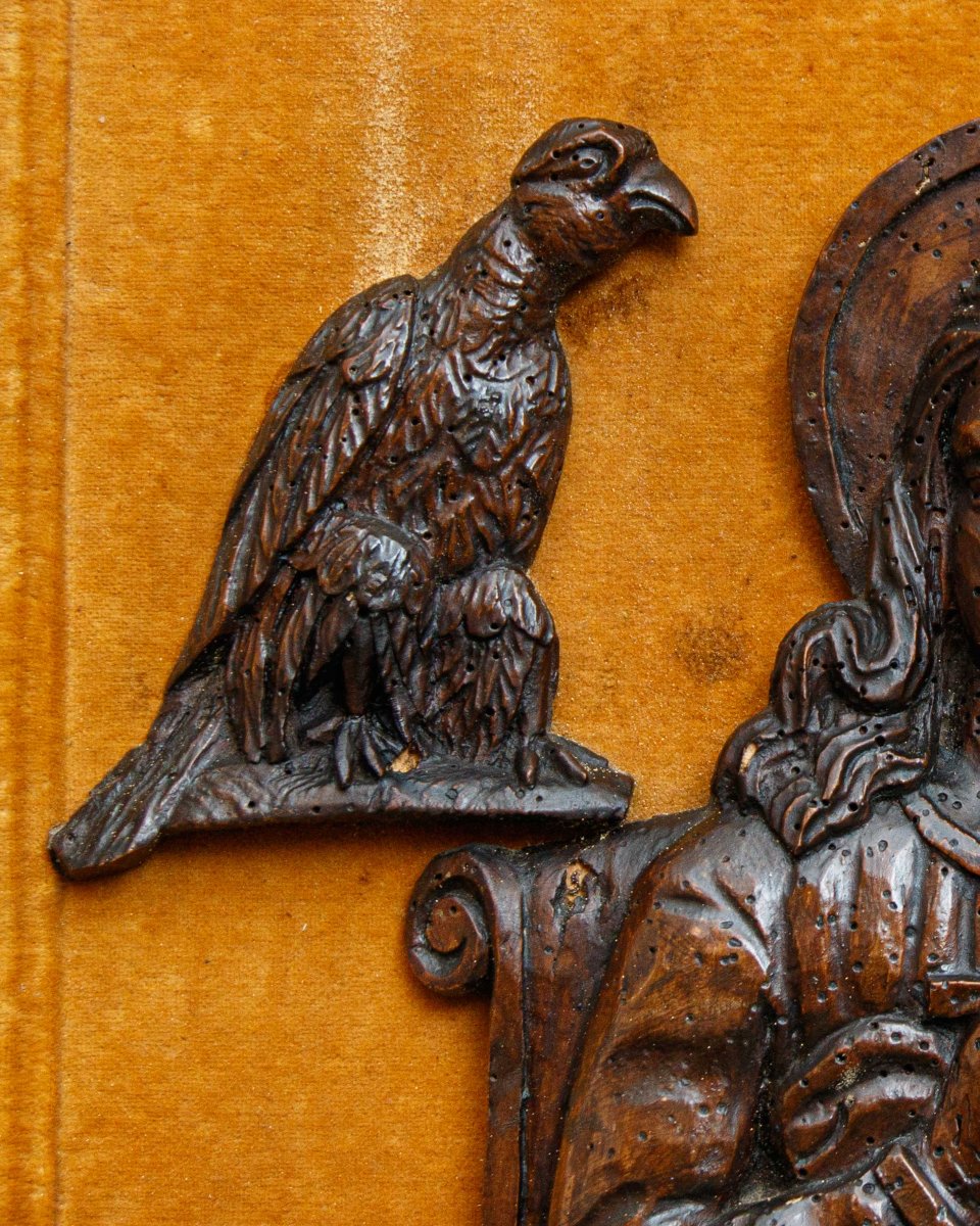 17th Century, Panel Depicting St. John The Evangelist-photo-3