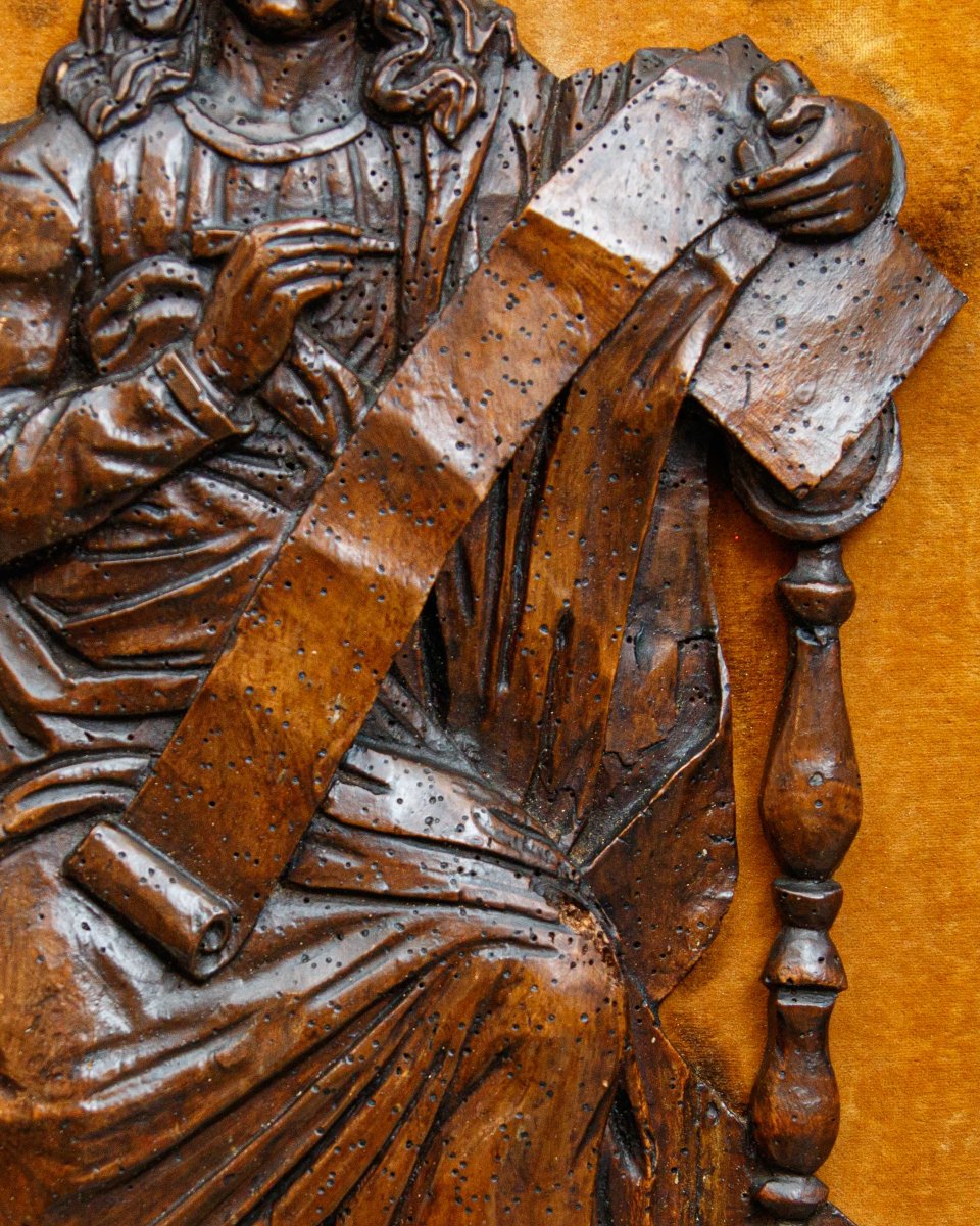 17th Century, Panel Depicting St. John The Evangelist-photo-2