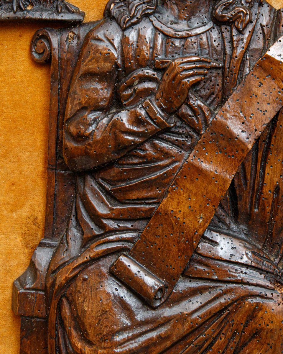 17th Century, Panel Depicting St. John The Evangelist-photo-4