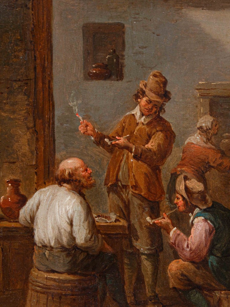 Atelier de Jan Thomas van Kessel (Anvers, 1677-1741), Scène de taverne avec fumeurs-photo-4