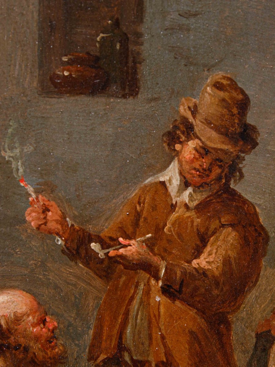Atelier de Jan Thomas van Kessel (Anvers, 1677-1741), Scène de taverne avec fumeurs-photo-2