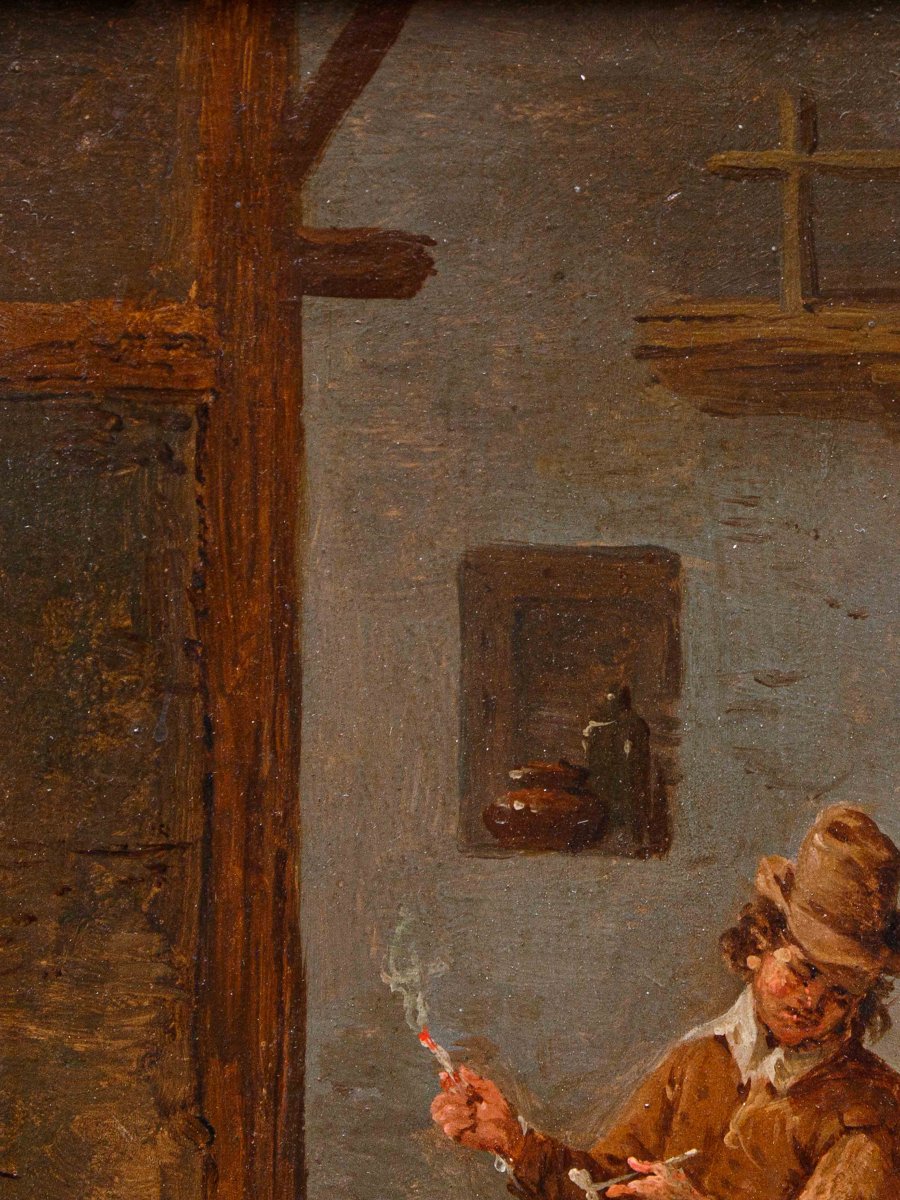 Atelier de Jan Thomas van Kessel (Anvers, 1677-1741), Scène de taverne avec fumeurs-photo-4