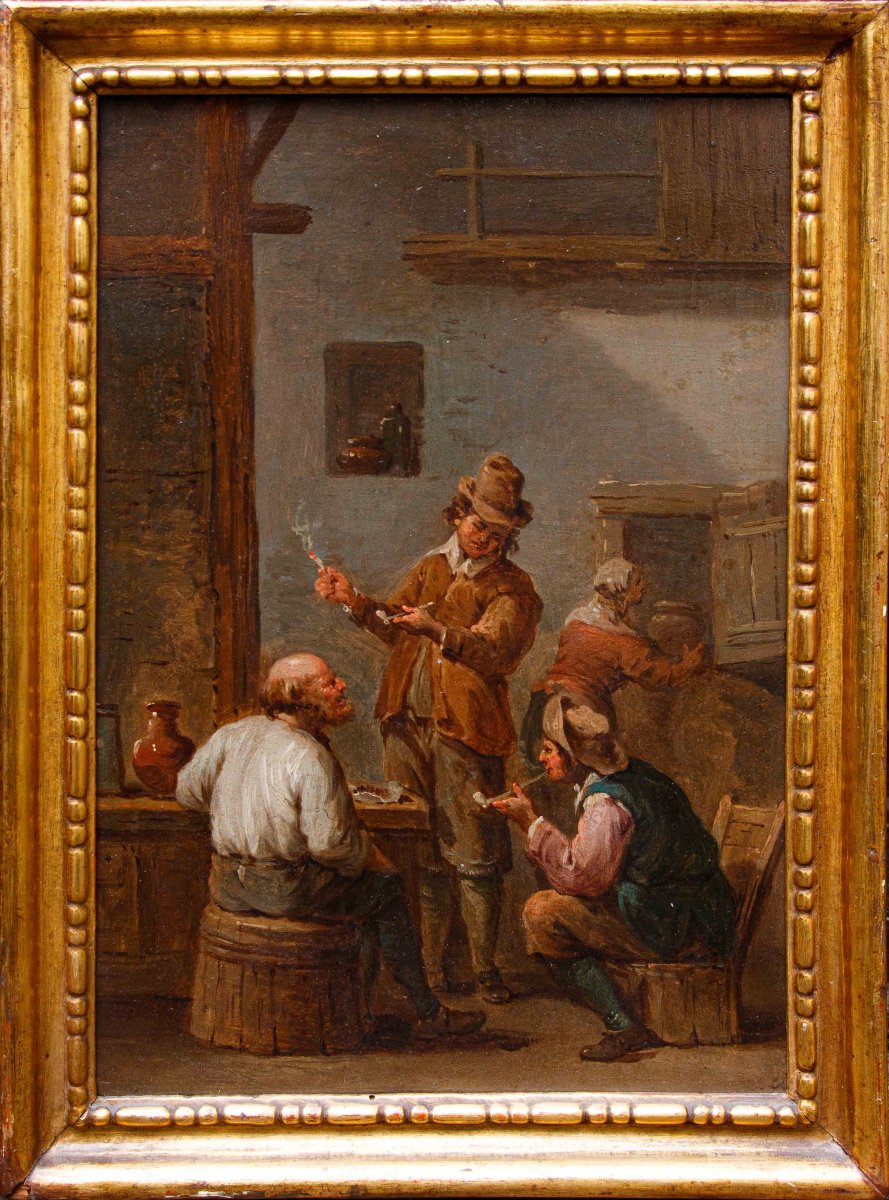 Atelier de Jan Thomas van Kessel (Anvers, 1677-1741), Scène de taverne avec fumeurs