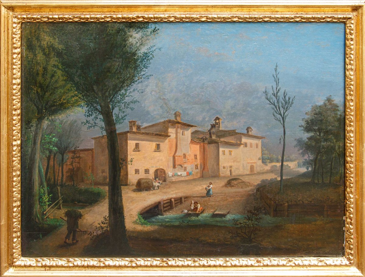 19th Century, Views Of Lombard Villas And Genre Scenes-photo-3