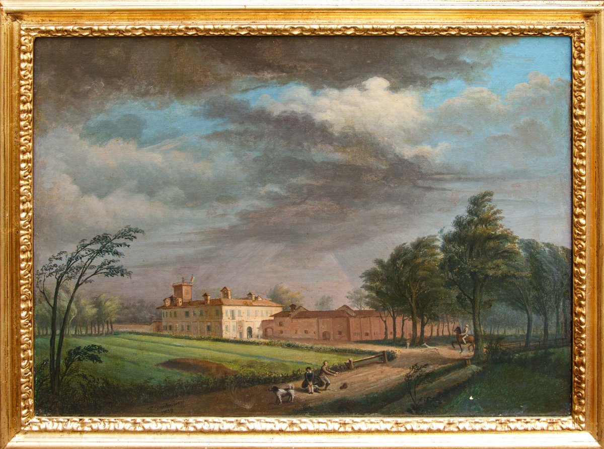 19th Century, Views Of Lombard Villas And Genre Scenes-photo-4