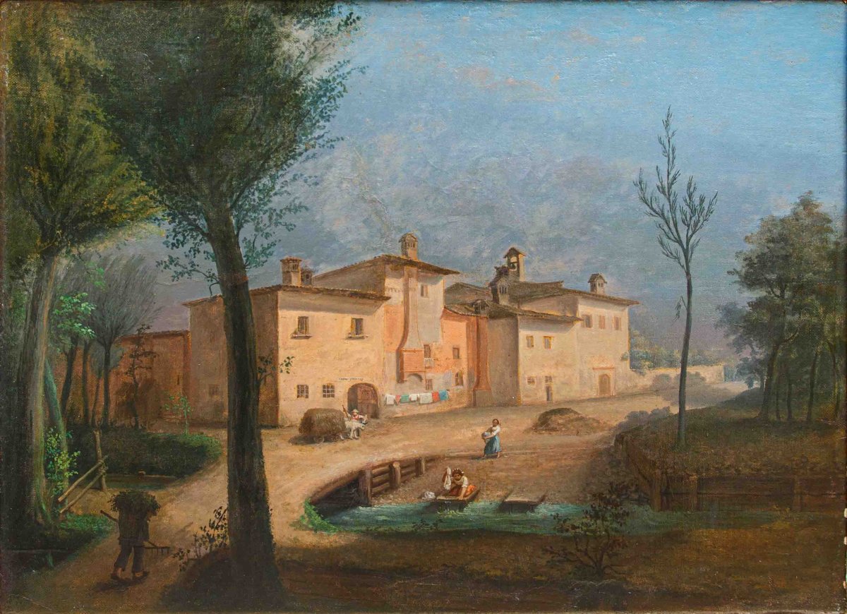 19th Century, Views Of Lombard Villas And Genre Scenes-photo-1