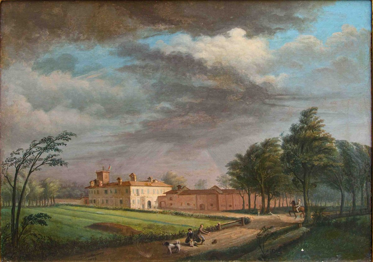 19th Century, Views Of Lombard Villas And Genre Scenes-photo-2