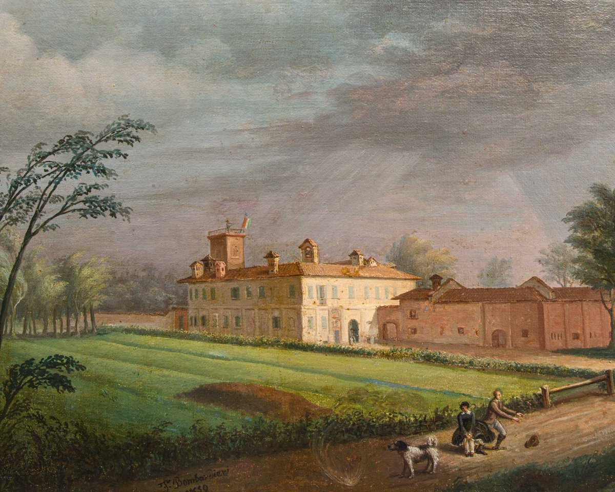 19th Century, Views Of Lombard Villas And Genre Scenes-photo-4