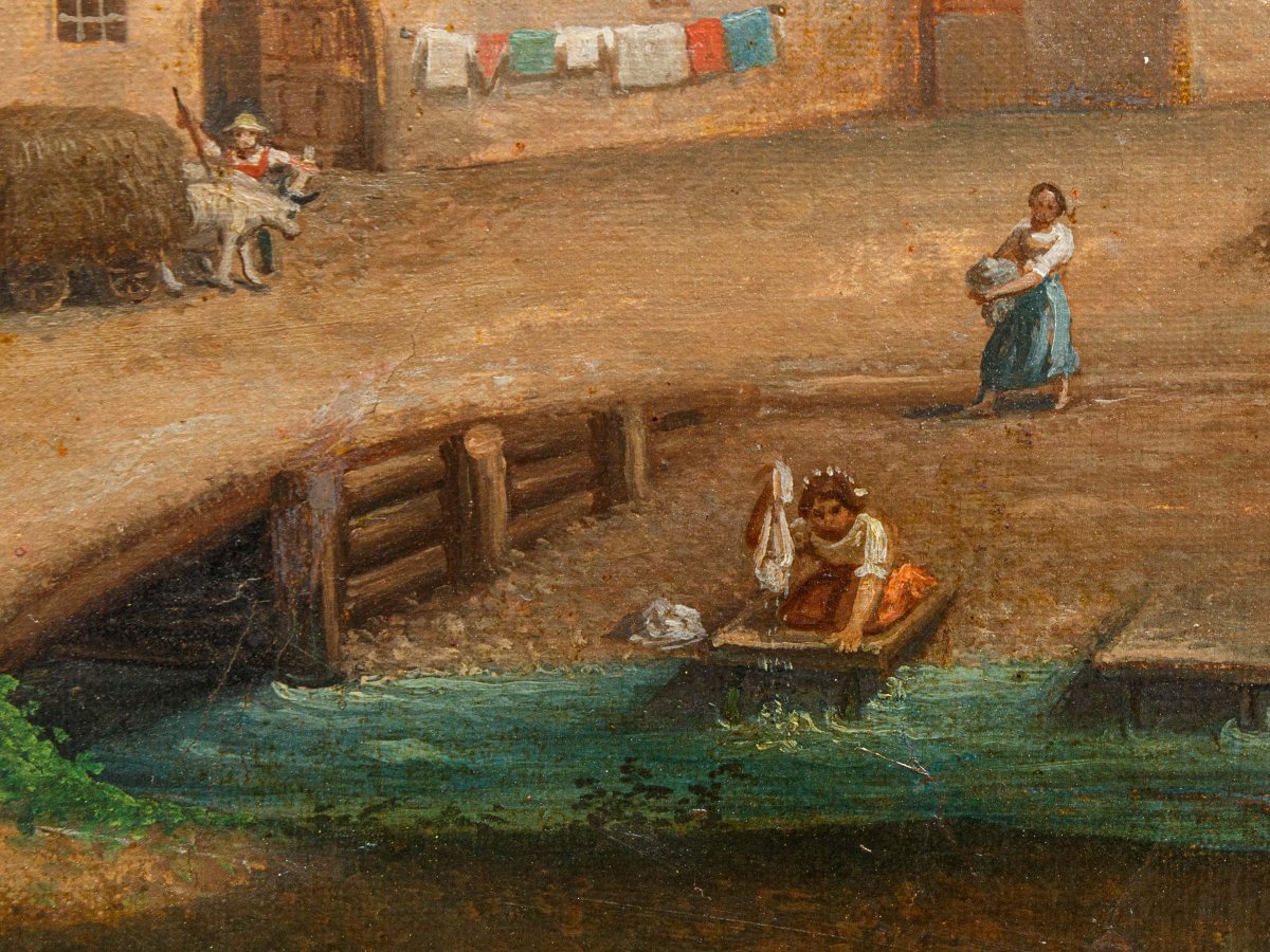 19th Century, Views Of Lombard Villas And Genre Scenes-photo-5