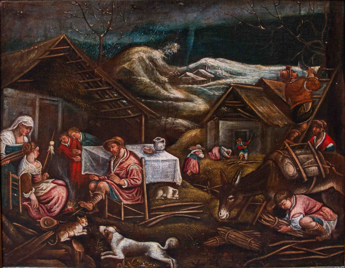 Domaine de Leandro Bassano (1557 - 1622), Allégorie de l’hiver-photo-2