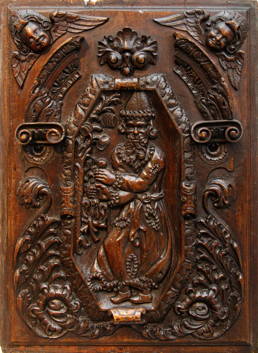 Flanders, 17th Century, Door Panels Depicting Allegories Of Summer And Winter-photo-4