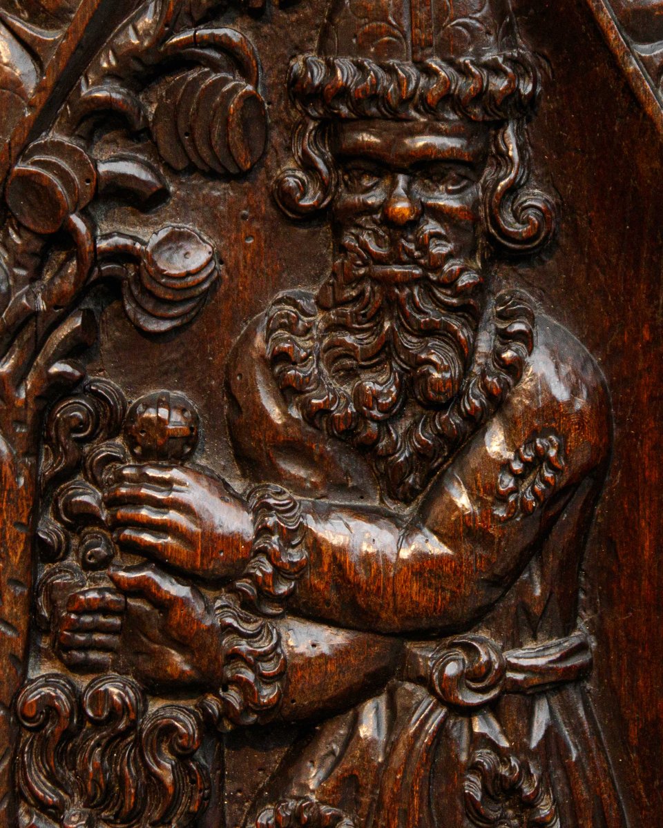 Flanders, 17th Century, Door Panels Depicting Allegories Of Summer And Winter-photo-2