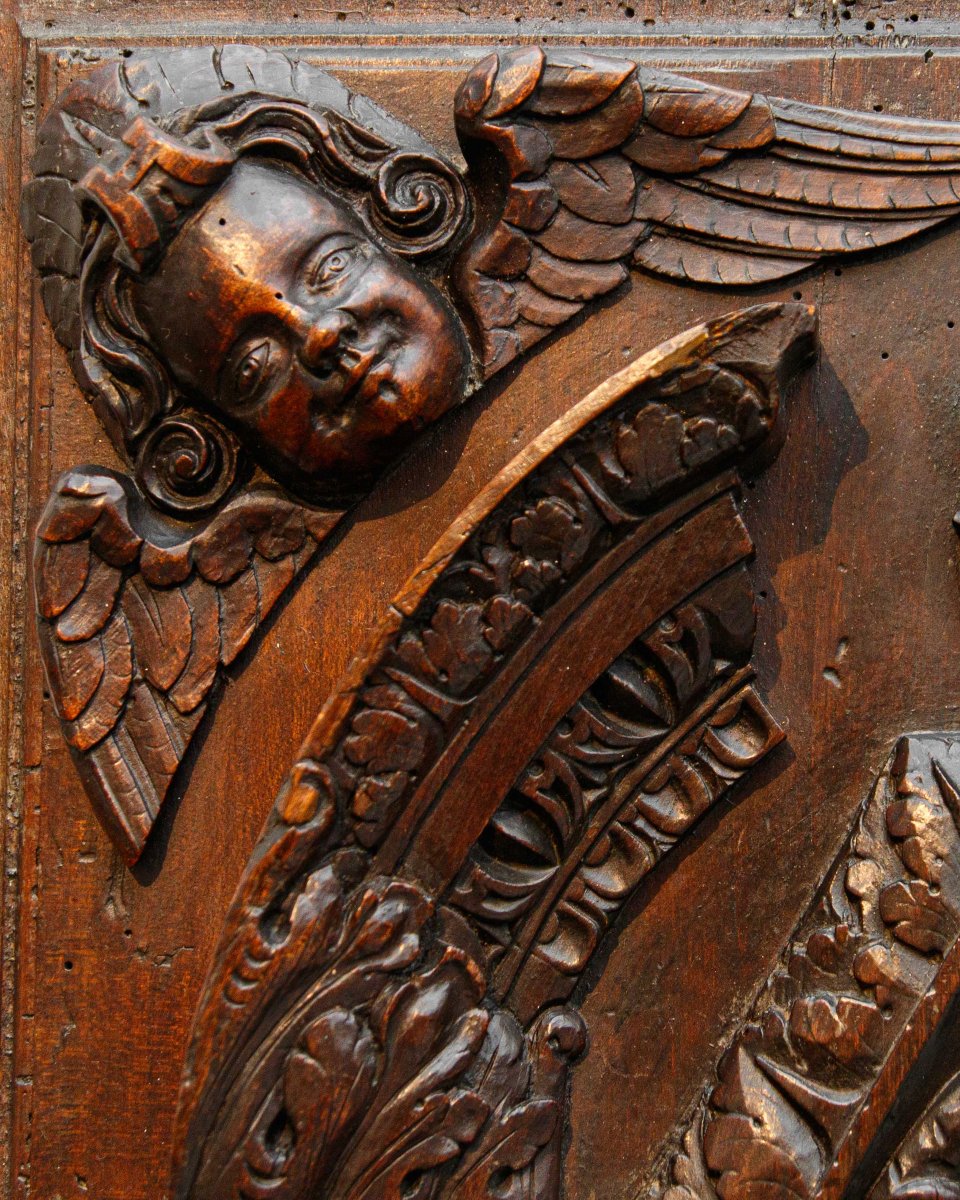 Flanders, 17th Century, Door Panels Depicting Allegories Of Summer And Winter-photo-5