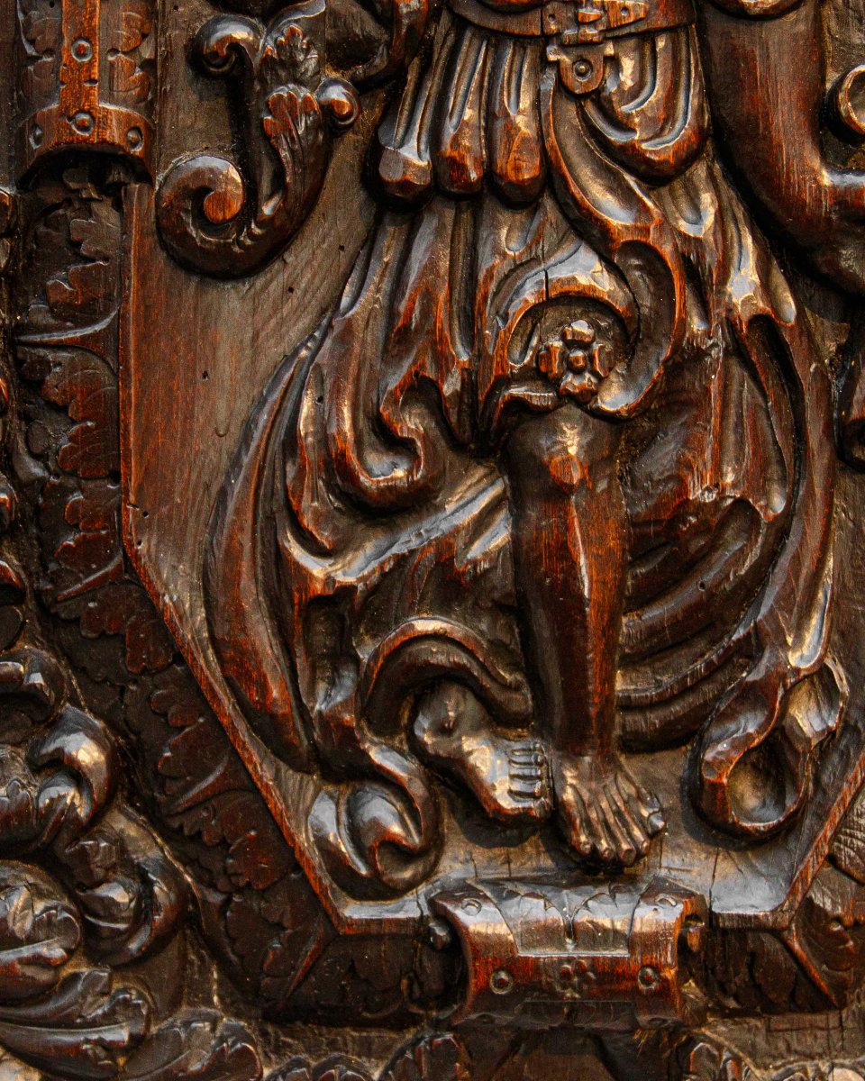 Flanders, 17th Century, Door Panels Depicting Allegories Of Summer And Winter-photo-6