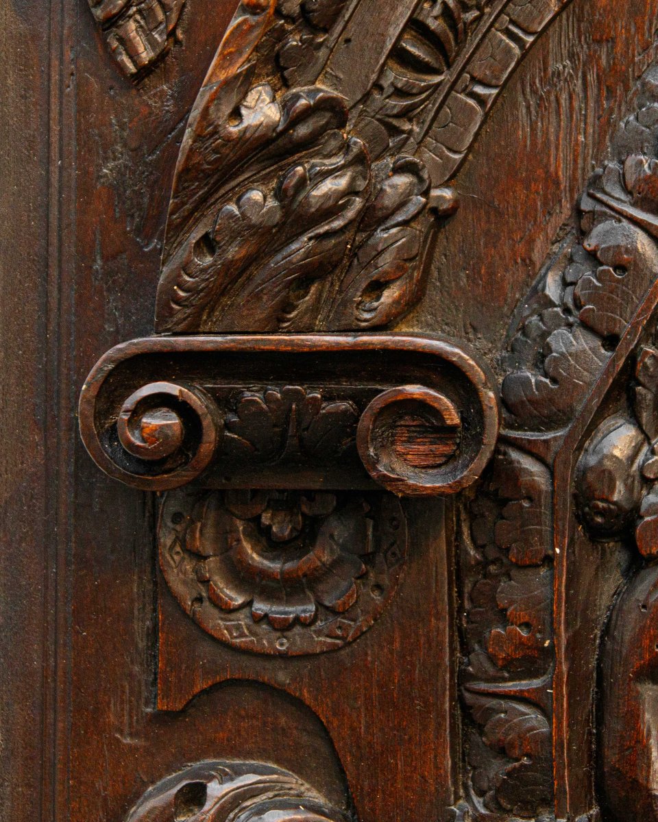 Flanders, 17th Century, Door Panels Depicting Allegories Of Summer And Winter-photo-7
