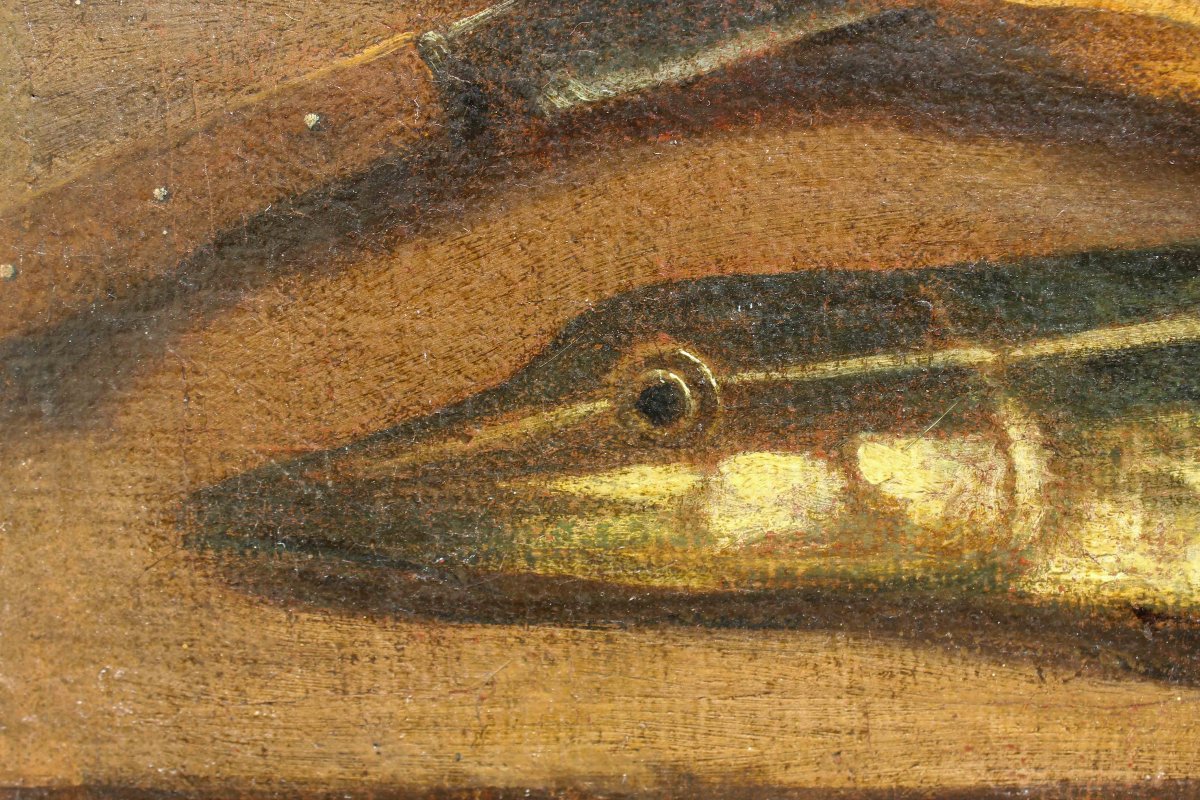 Nicola Levoli (Rimini, 1728 - 1801), attr., Nature morte avec poissons et crustacés-photo-7