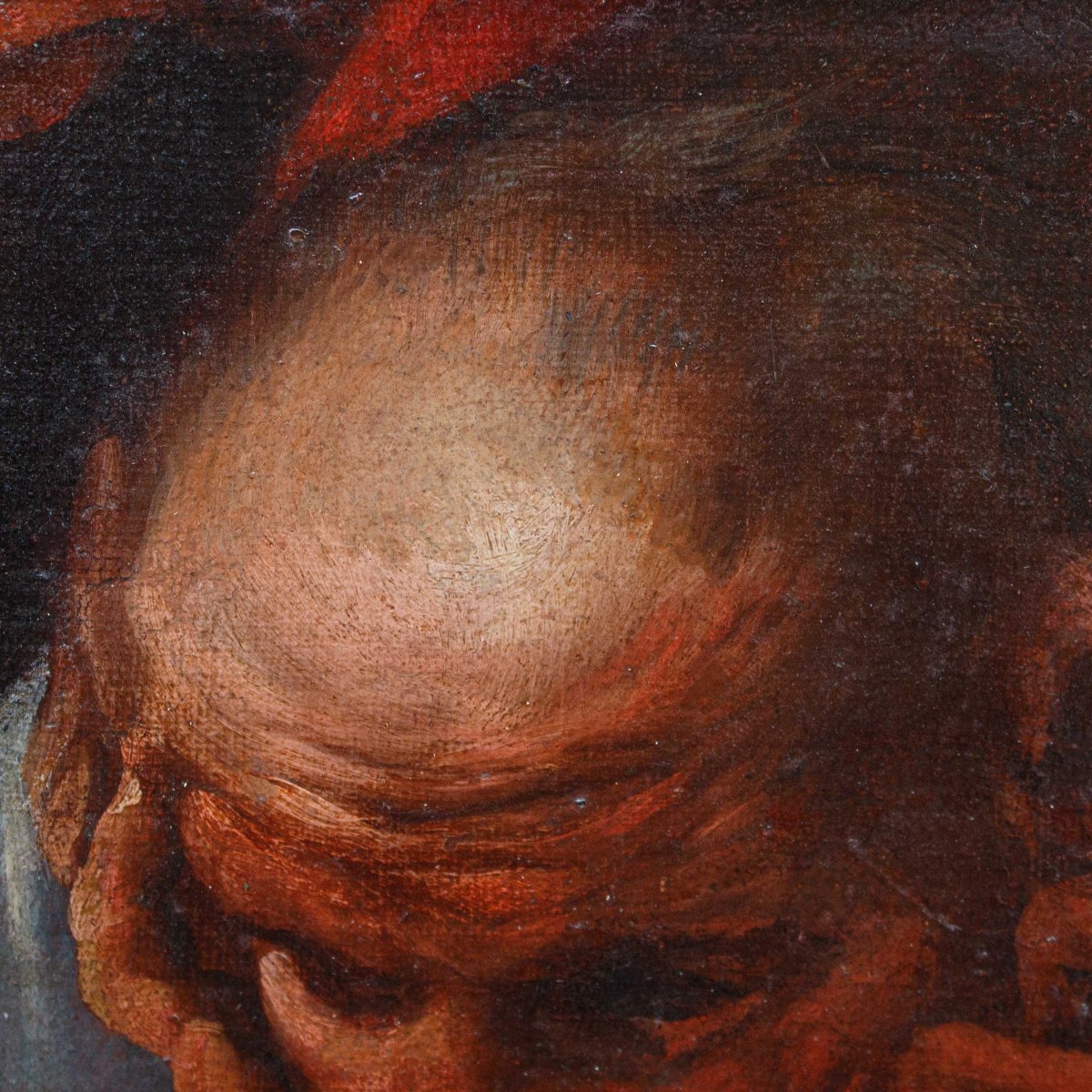 Antonio Zanchi (Este, 1631 - Venise, 1722), Étude d’un visage masculin-photo-2