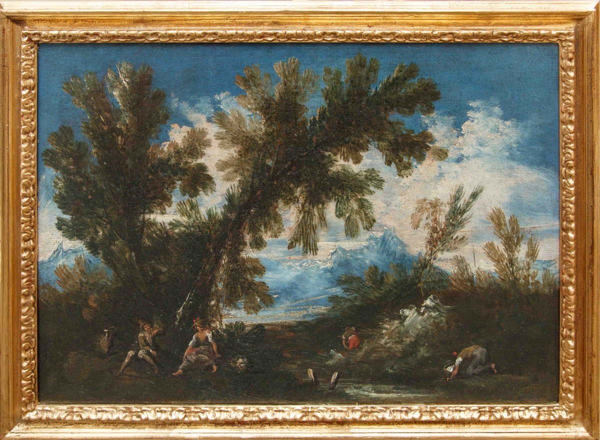 Antonio Francesco Peruzzini (ancona, 1643 Or 1646 – Milan, 1724), Landscape With Figures