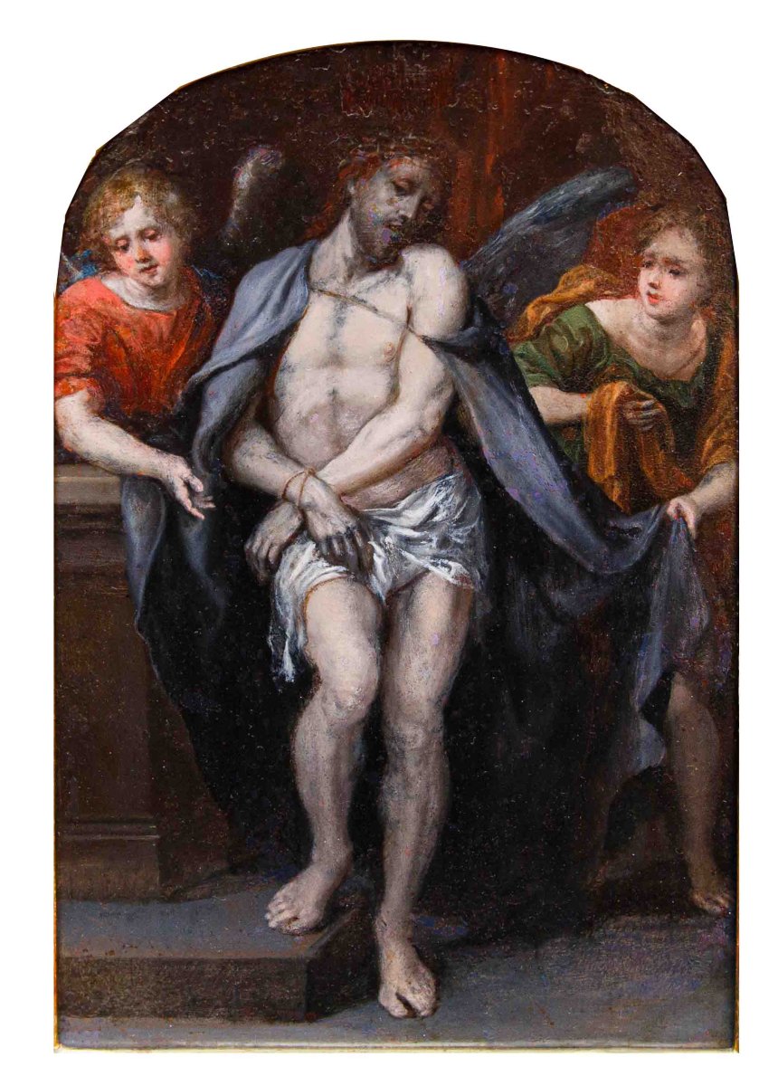 XVIIe siècle, Christ avec deux anges au tombeau-photo-2