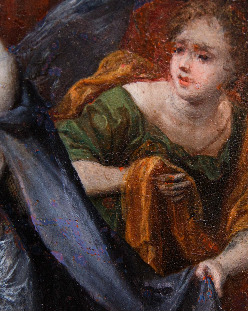 XVIIe siècle, Christ avec deux anges au tombeau-photo-1