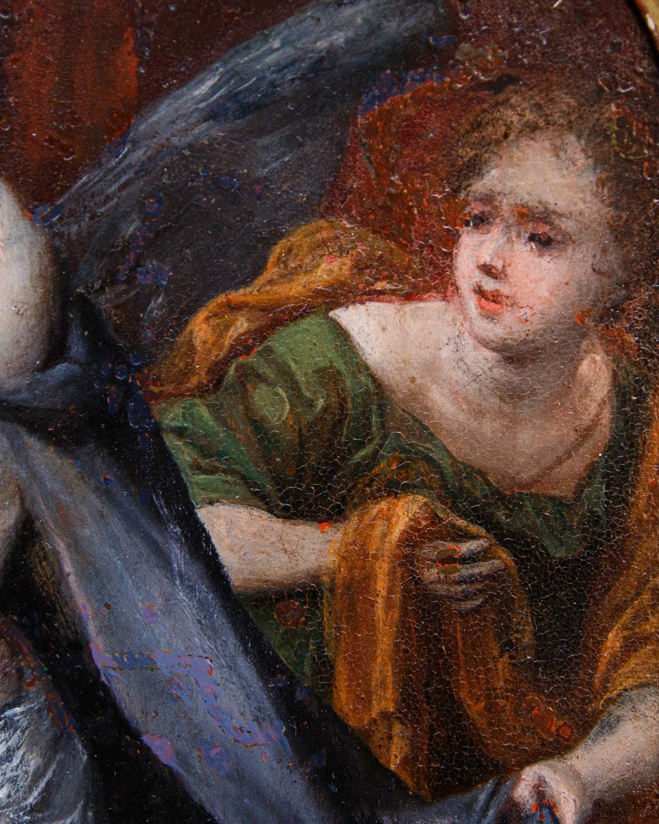 XVIIe siècle, Christ avec deux anges au tombeau-photo-2