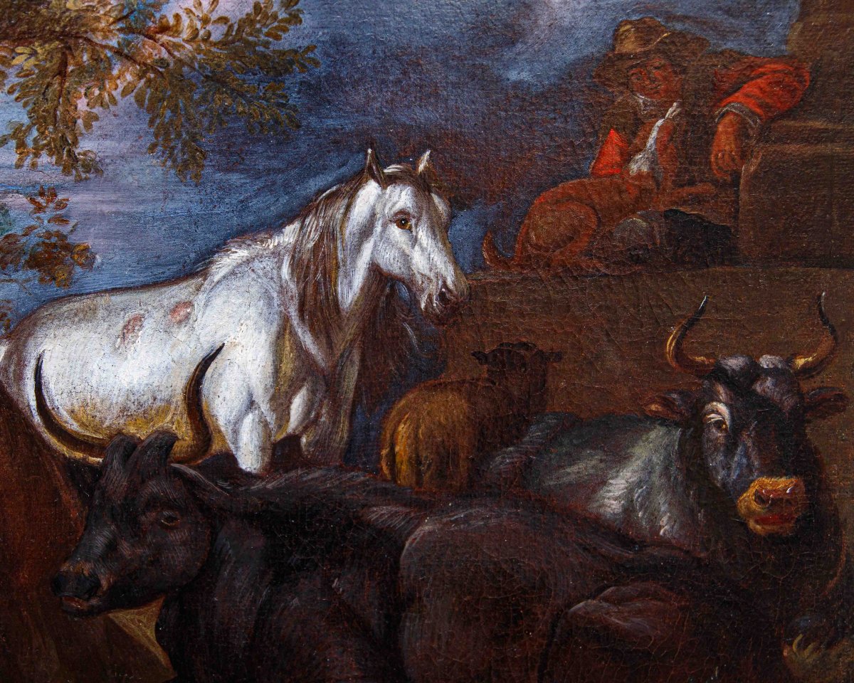 Flemish Painter In Rome, 17th Century, Armenti-photo-2