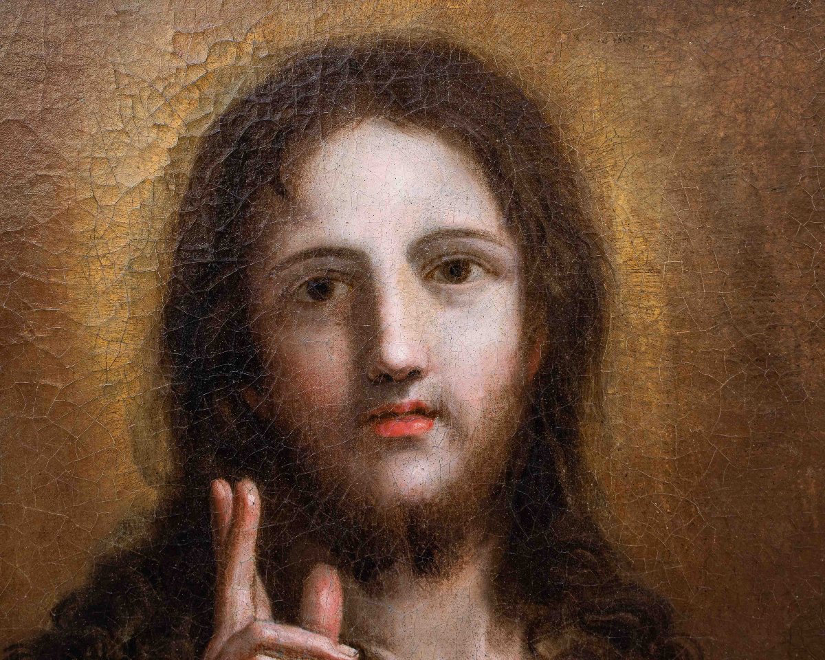 École du XVIe-XVIIe siècle, Le Christ Bénissant-photo-5
