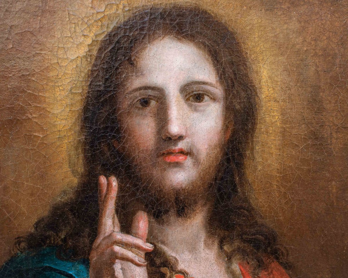 École du XVIe-XVIIe siècle, Le Christ Bénissant-photo-7