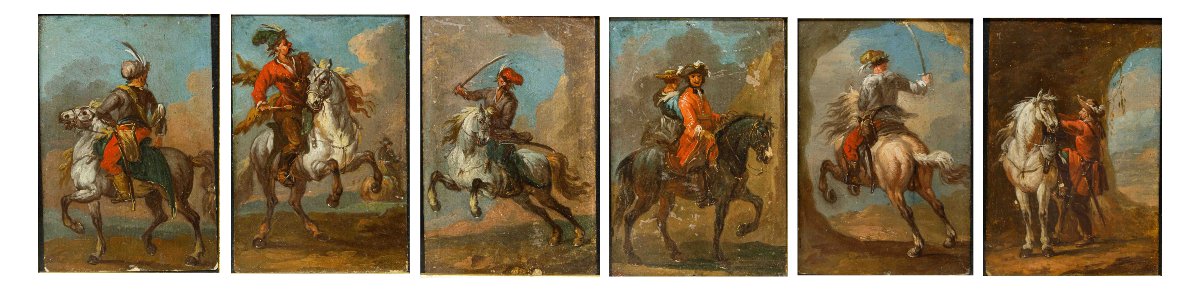 August Querfurt (1696, Wolfenbüttel – 1761, Vienna), Attributed To, Compositions With Knights-photo-2