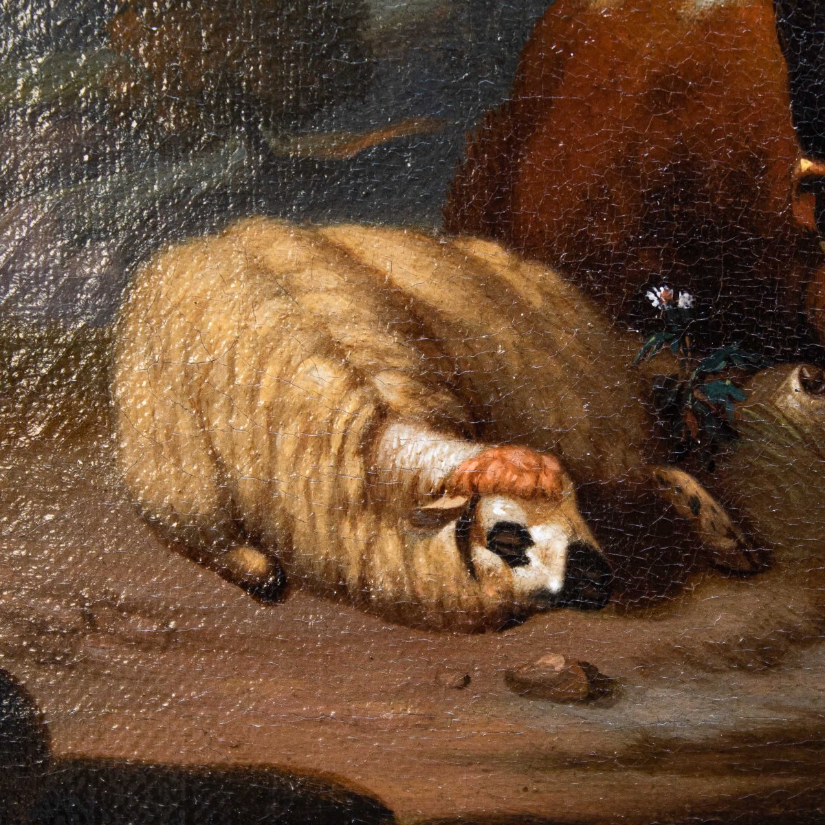 Cercle de Nicolaes Berchem (1620, Haarlem - 1683, Amsterdam), Scène avec des animaux-photo-3