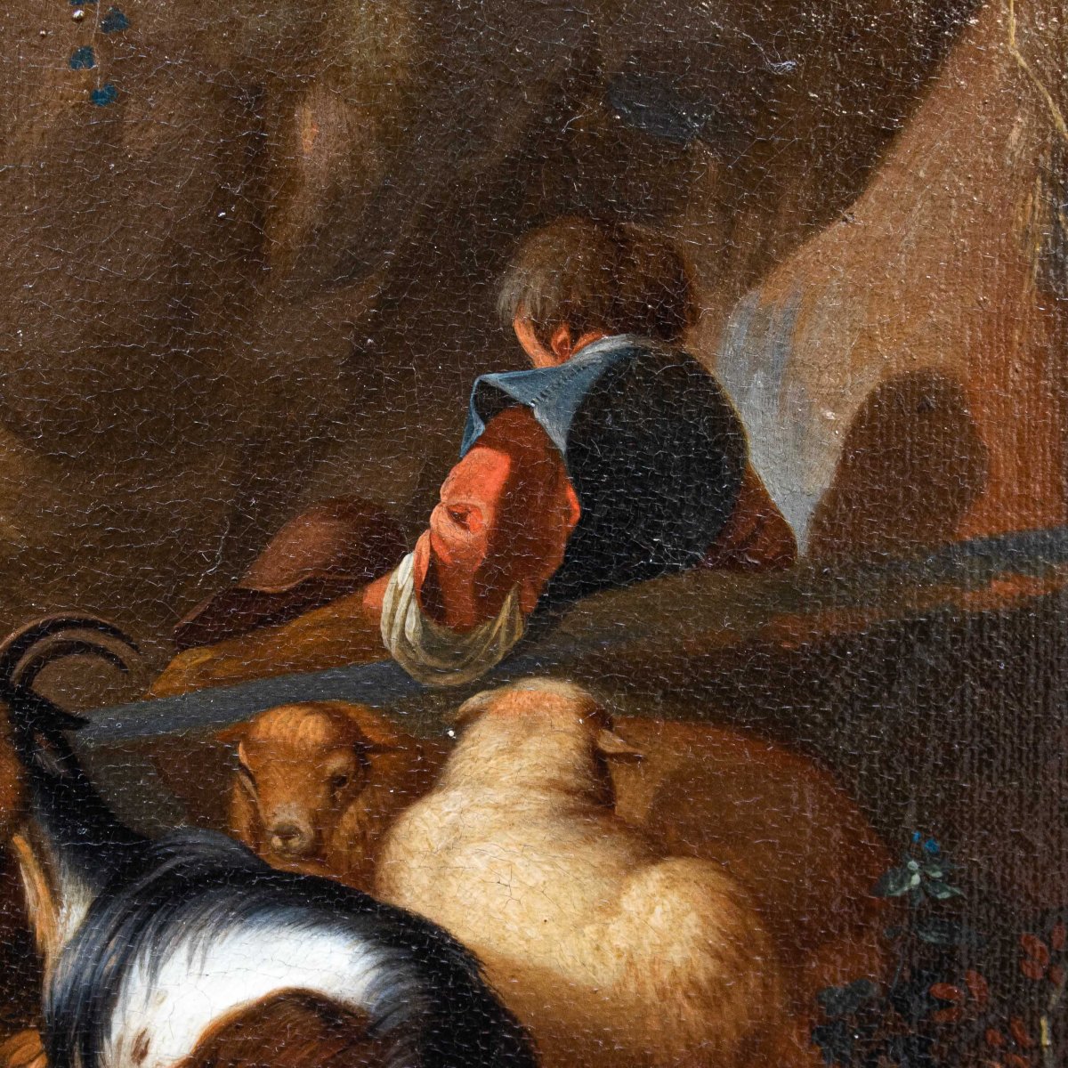 Cercle de Nicolaes Berchem (1620, Haarlem - 1683, Amsterdam), Scène avec des animaux-photo-8