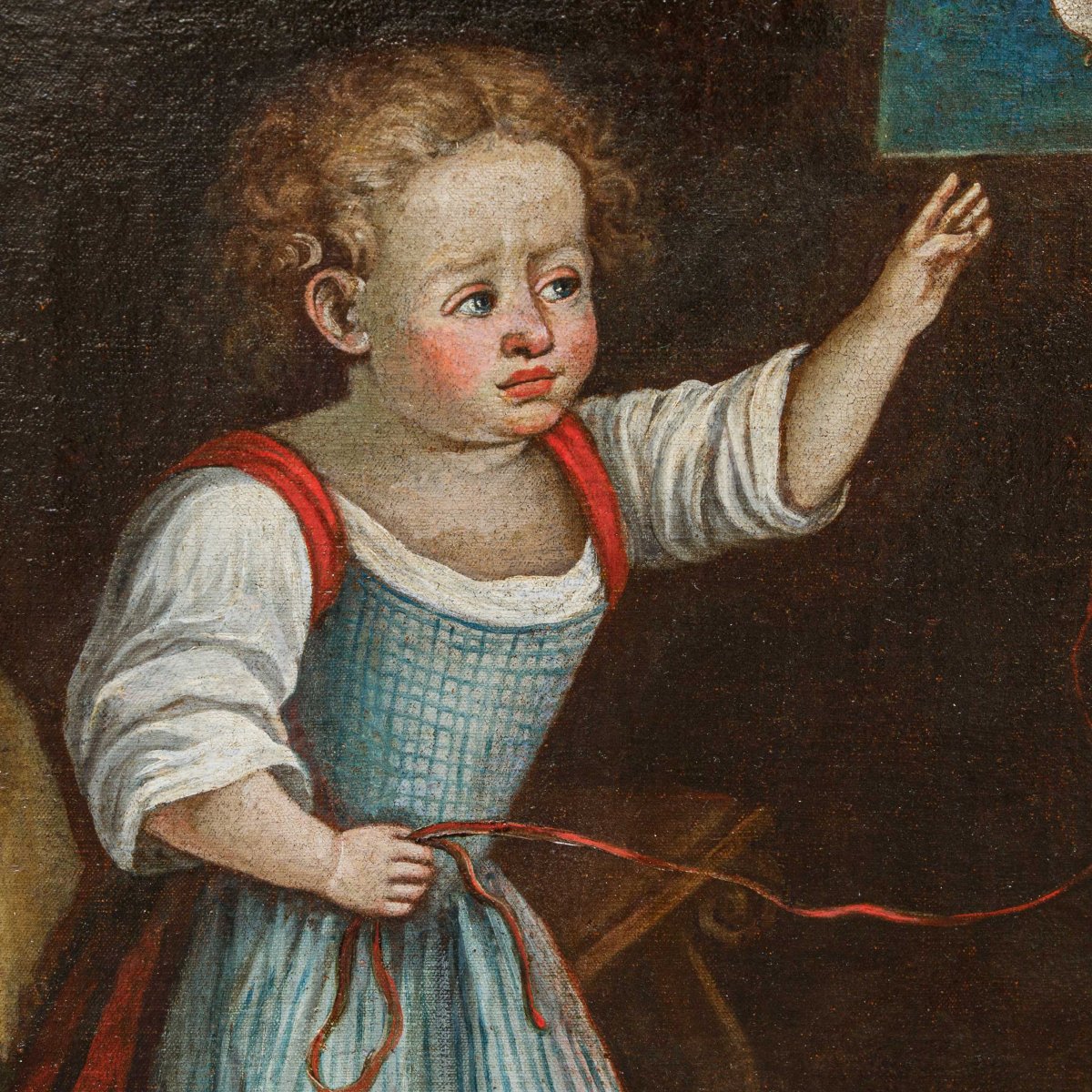 XVIIe siècle, Enfant jouant avec l’oiseau -photo-1