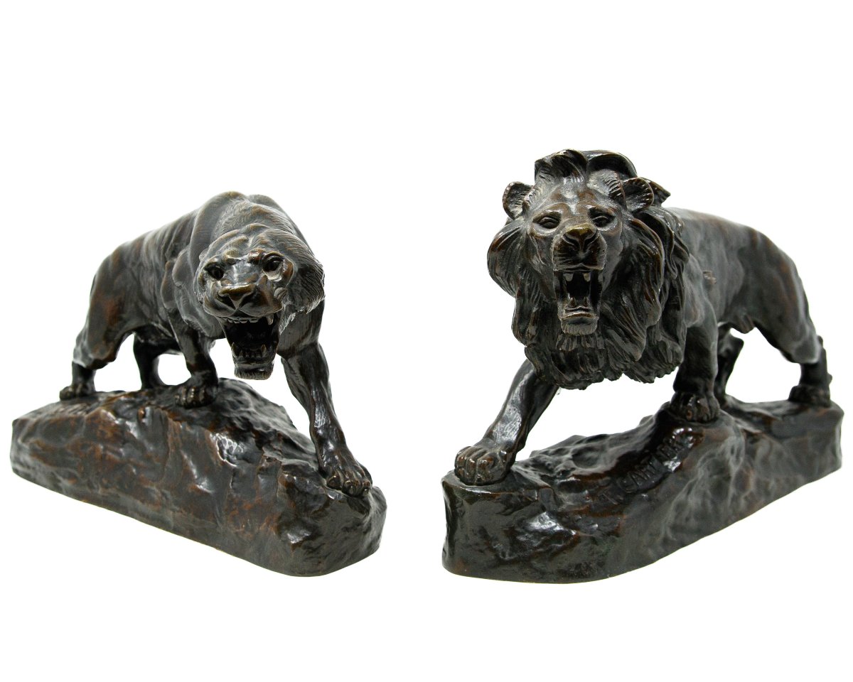 Thomas François Cartier (marseille, 1879 – Saint-vallier, 1936), Lion And Panther-photo-2
