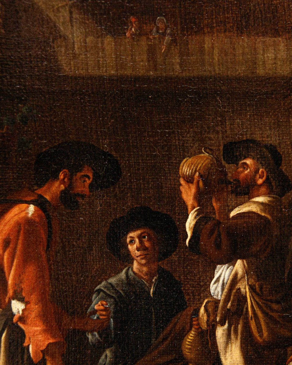 Johannes Lingelbach, parfois appelé Jan (1622 - 1674), Scène avec des buveurs-photo-4