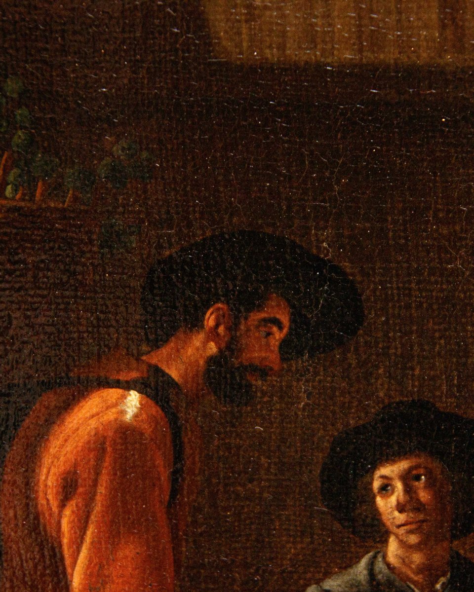 Johannes Lingelbach, parfois appelé Jan (1622 - 1674), Scène avec des buveurs-photo-1