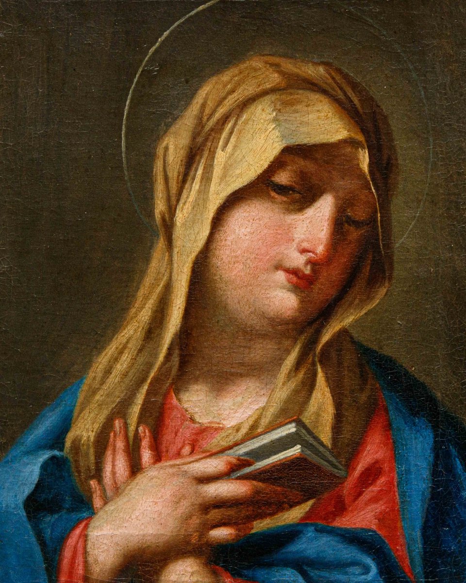 18th-century Roman Artist, *praying Virgin*-photo-4