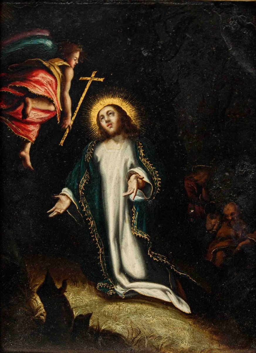 Le disciple d’Antonio Allegri, dit Correggio (1489 - 1534), Prière dans le jardin-photo-2